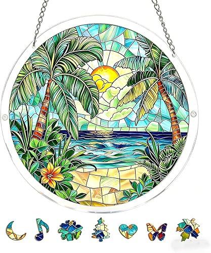 Acrylic Puzzles Suncatcher Window Hanging, Sun Catcher Acrylic Puzzles Garden Decoration for Birthday for Women, Men, Wife, Aunt, and Mom