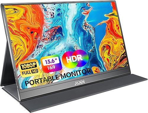 MNN Portable Monitor 15.6inch FHD 1080P USB C HDMI Gaming Ultra-Slim IPS Display w/Smart Cover & Speakers,HDR Plug&Play, External Monitor for Laptop PC Phone Mac (15.6'' 1080P) — 44% off
