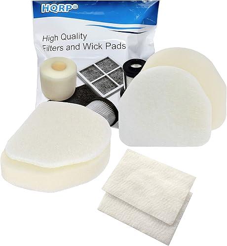 HQRP 2-pack Foam & Felt Filter Kit Compatible with Shark Navigator NV100, NV100 26, NV105, NV106, UV300, UV300 26 Upright Vacuum Cleaner, Replacement parts XFF450, XFL100