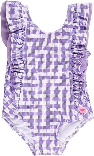 RuffleButts® Baby/Toddler Girls Ruffle Strap One Piece Swimsuit w/UPF 50+ Sun Protection