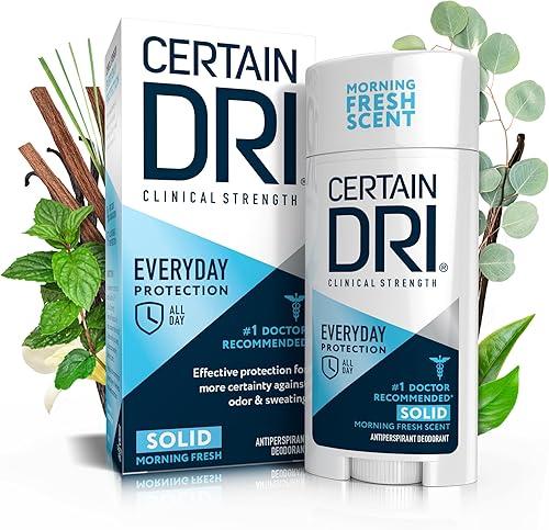 Certain Dri Everyday Strength Clinical Antiperspirant - 72-Hour Sweat & Odor Protection for Excessive Sweating - Strong Deodorant for Men & Women, Fresh Scent, Underarm Sweat Control - 2.6 oz