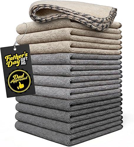 Chemical Guys AllSwipe Multi-Purpose Microfiber Towels for Cars, Microfiber Cleaning Cloth Multi Color Drying Towels Car Detailing for Wash Interior and Glass, 14 x 12 Inch - 12 Pack