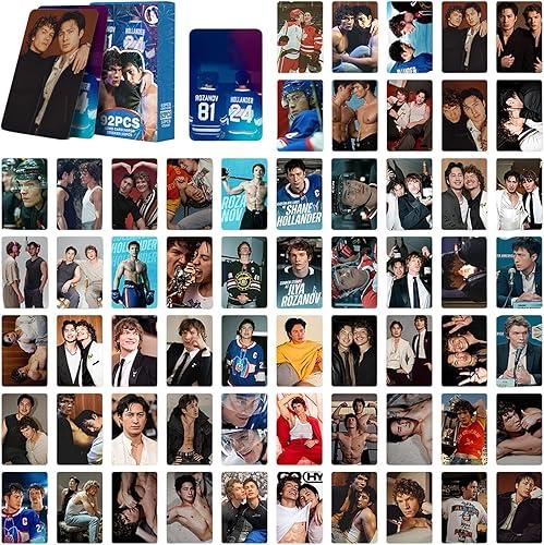 Heated Rivalry 32PCS Stickers + 60PCS LOMO Cards Novel Idol Album Cards Set Mini Merch Photocards Set Gift for Fans