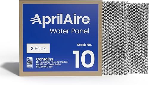 AprilAire 10 Water Panel Humidifier Filter Replacement for AprilAire Whole-House Humidifier Models 110, 220, 500, 500A, 500M, 550, 550A, 558 (Pack of 2)