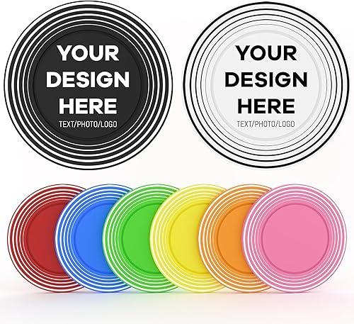 100 Custom Plastic Poker Chips, Personalized Tokens with Logo or Image, Double-Sided UV Printing, 8 Colors for Bar, Party, Corporate Gifts, and Events