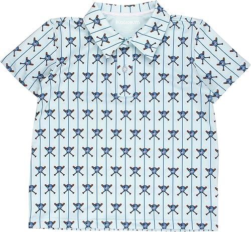 RUGGEDBUTTS Baby/Toddler Boys Knit Collared Short Sleeve Active Performance Polo
