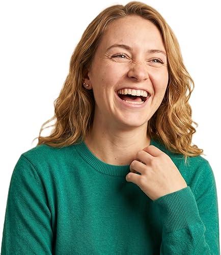 NPIA Certified Original 100% Pure Cashmere Sweater Women | 2-Ply 16 Micron Fine Knit | Lightweight Luxury Crewneck Pullover