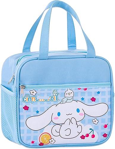 Roffatide Anime Cinnamoroll Lunch Bag for Man Woman High-capacity Leakproof Lunch Box Large Compartment Tote Lunch Container for Work Travel Blue, LYB17201