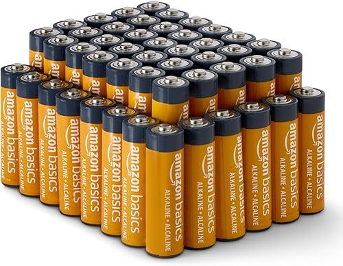 Amazon Basics 48-Pack AA Alkaline High-Performance Batteries, 1.5 Volt, 10-Year Shelf Life, Long-lasting, No Leakage — 13% off