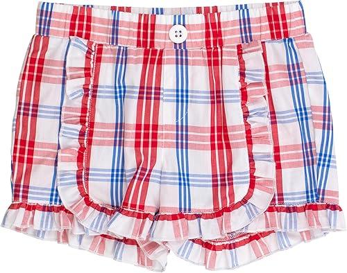 RuffleButts® Baby/Toddler Girls Woven Shorts w/Ruffle Hem
