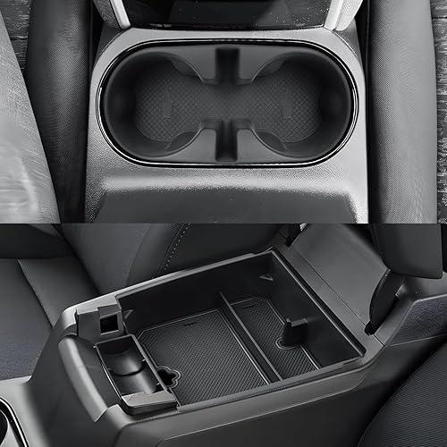 CDEFG 2Pcs for 2025 2026 Chevy Colorado GMC Canyon Center Console Organizer Tray for 2023-2025 2026 Chevy Colorado GMC Canyon Accessories Middle Console Armrest Storage Box Cup Holder