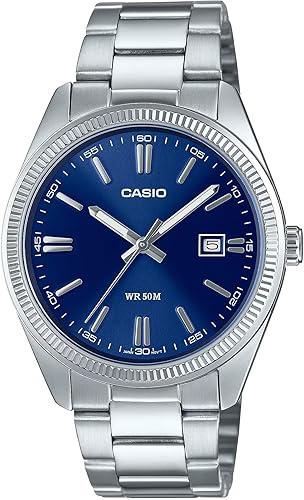 Casio Vintage Blue Dial Stainless Steel Analog Watch 38.5mm - MTP1302D-2AVT