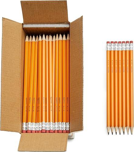 Amazon Basics Wood-Cased #2 Pencils for Writing, Drawing and Sketching, Pre-sharpened, HB Soft Lead with Erasers, Teacher Supplies, 150 Count, Yellow — 11% off