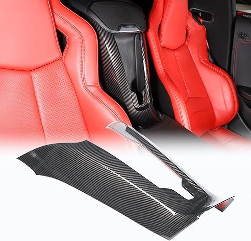 Carbon fiber pattern Phone Charger Cover Compatible with Chevrolet Corvette C8 2020-2023, Armrest box wireless charging cover trim, Interior Center Armrest Accessories 1PCS (carbon fiber pattern)