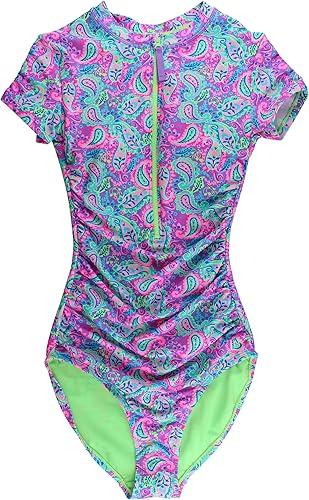 RuffleButts Women's UPF50+ One Piece Family Matching Swimsuit