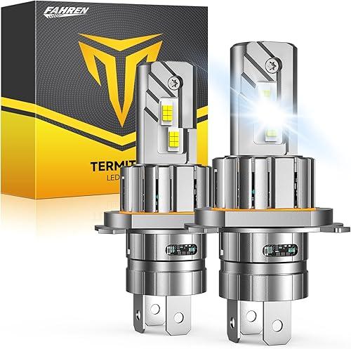 FAHREN 2026 H4/9003 Hi/Low Beam Light Kits, 𝟕𝟎,𝟎𝟎𝟎𝐋𝐌 𝟏𝟓𝟎𝟎% 𝟑𝟔𝟎° 𝐀𝐝𝐣𝐮𝐬𝐭𝐚𝐛𝐥𝐞 Brightest Bulb Quick Install, 1:1 Mini Size No Adapter H4 Light Kit, Pack of 2
