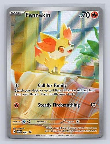 Pokemon - Fennekin MEP 080 - Foil Black Star Promo- Single Card