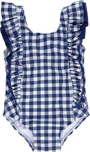 RuffleButts® Baby/Toddler Girls Ruffle Strap One Piece Swimsuit w/UPF 50+ Sun Protection