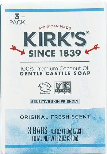 Kirk's Natural Castile Soap Original - 4 oz Each, 3 ct