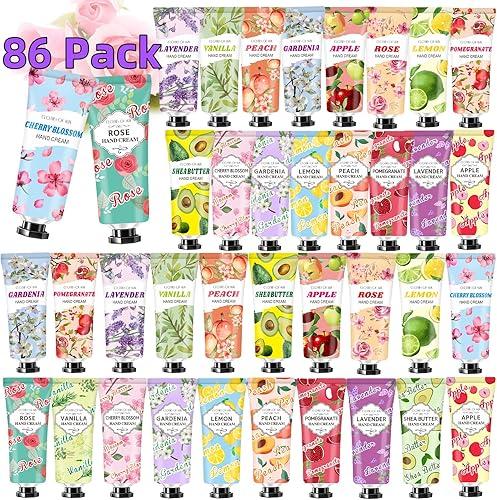 86 Pack Hand Cream Bulk Gifts for Women,Teen Girls,Mothers Day Gifts,Teacher Appreciation Gifts in Bulk,Nurses Week Gifts,Gifts for Mom,Natural Fragrance Travel Size Lotion for Dry Cracked Hands