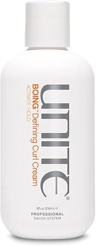 UNITE Hair BOING Defining Curl Cream – Definition, Hold & Frizz Control | UV & Heat Protection for All Curl Types – 8 Fl Oz