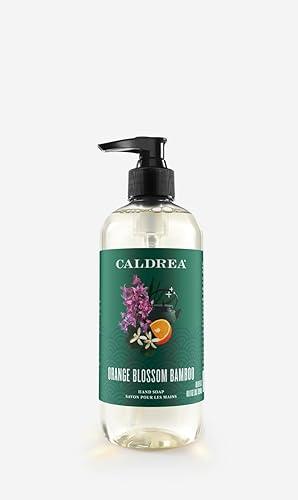 Caldrea Hand Wash Soap, Aloe Vera Gel, Olive Oil, Orange Peel and Ylang Ylang flower Essential Oils To Cleanse And Condition, Orange Blossom Bamboo scent, 10.8 Oz