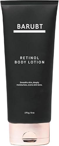 Retinol Body Lotion 170g - Firming Body Cream for Crepey Skin, Stretch Marks & Sun-Damaged Skin - Intensely Moisturizes Dry Skin on the Neck, Arms, Body (black(no Silicone Brush))
