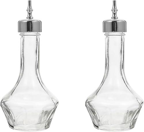 Garneck Glass Shaker 2 Pack Glass Bitters Bottle Bartender Bottle Dasher Bottles Vintage Bitters Bottles Professional Japanese s Cocktail Shaker