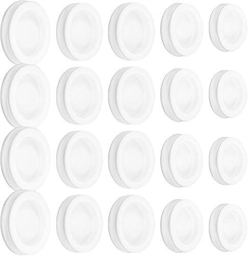 NUOBESTY Piggy Bank Stopper, 50pcs Piggy Bank Silicone Plugs Replacement Saving Box Plug Hole Cover Silicone Seal for Coin Jar Accessories 28mm, 30mm, 32mm, 34mm, 36mm