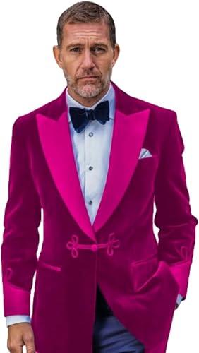 Men's Velvet Smoking Jackets One Button Christmas Party Wear Smoking Jackets Coat