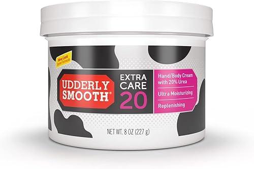 Udderly Smooth Extra Care Hand/Body Cream with 20% Urea, Replenishing, Fragrance Free, 8 OZ - 3 Pack