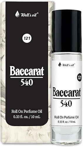 Well's Oil Roll-On Perfume Oil (Bacarat 540) | Oil-Based Fragrance | Long-Lasting Wear | Paraben-Free | 0.33 fl oz / 10 ml