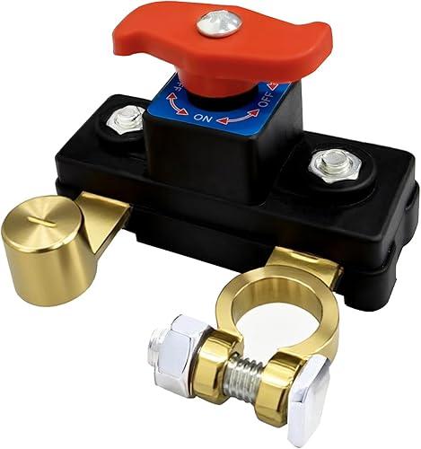 Car Battery Power Cut-Off Switch Breaker, Pure Copper Stable Transmission High Conductivity Disconnect Switch Smart Battery Disconnect for Car Truck Boat Rv Supplies