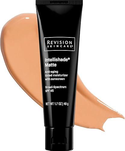 Revision Skincare Intellishade® Matte SPF 45 Anti-Aging Tinted Sunscreen for Face, Oil-Free Moisturizer with SPF and Vitamin C, Pore Minimizing Sunscreen for Oily and Combination Skin, 1.7 oz