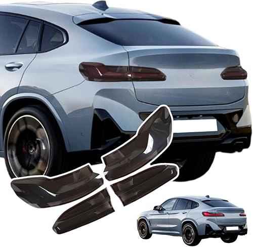 ABS Black Rear Tail Light Lens Taillight Kit Compatible with BMW X4 G02 X4 M 2019-2025 Car Exterior Taillight Protection Cover Accessories