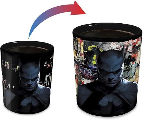 Morphing Mugs DC Comics - Batman – Comic Book Collage - One 16 oz Heat Sensitive Clue Mug – Full Image Revealed When HOT Liquid Is Added MMUGC1435