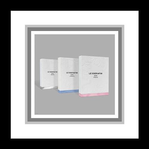 KPOP LE SSERAFIM Easy 3rd Mini Album Standard Vol.2 Version CD+1p Folding Poster on Pack+104p Booklet+1p PhotoCard+1p PostCard+3ea Sticker+1ea Lyric Book+Tracking Sealed LSFM