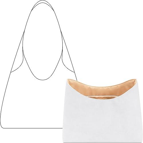 Purse Organizer Insert for COACH Brooklyn 28 Shoulder Bag,Custom Fit Inside Premium Lightweight Water Resistant Handbag Insert with Zipper(Vanile)