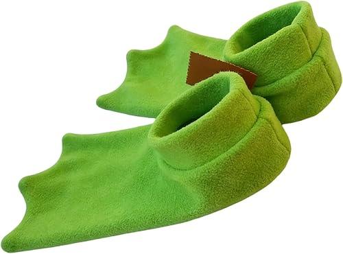 Green Frogs Feet Slippers Novelties Animal Costume House Shoes Winter Animal Slippers for Adult Frogs House