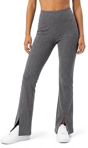 Zylioo Tall Womens Cotton Flare Leggings High Waist Yoga Pants | Extra-long flare leggings designed for tall women