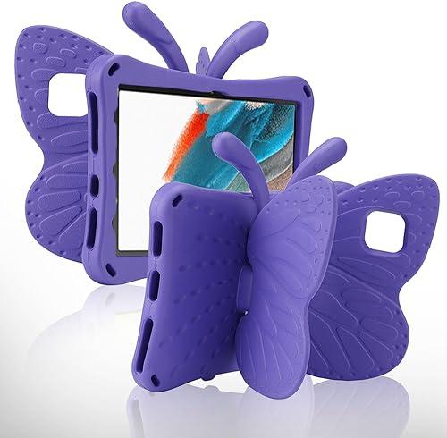 Simicoo T-Mobile REVVL Tab 5G Tablet 10.36 inch 2023 Cute Butterfly Case with Stand for Kids Girl Light Weight EVA Rugged Shockproof Full Cover Kids Friendly Kid Pro Tablet Cover (Purple)