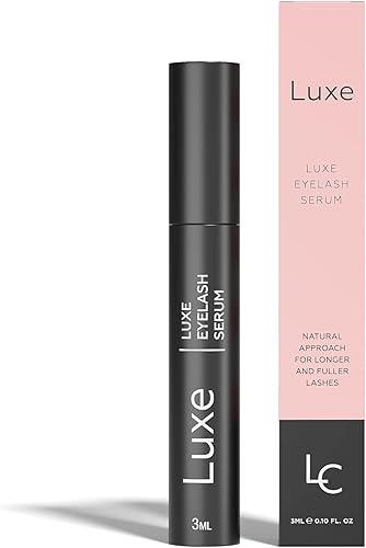 Luxe Cosmetics Eyelash Serum (3mL) Eyelash Growth Serum for Thicker, Longer & Fuller Lashes - Premium Lash Growth, Volume Lashes - Visible Results After 4 Weeks - Suitable for All Eyelashes