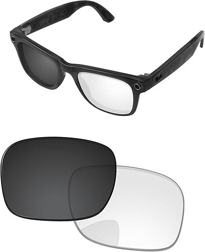 Replacement Lenses for Ray-Ban Meta Wayfarer RW4006 & RW4012 50mm AI Glasses - Photochromic, Anti Blue Light Lens