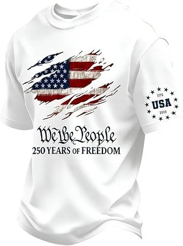 Anniversary USA Shirt 1776 2026 Patriotic American Flag Freedom Shirts We The People 250 T-Shirt, S-3XL