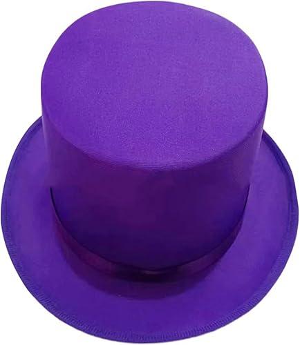 Male Flat Top Hat Gentlemen Carnivals Party for Teen Casual Winter Autumn Festival Magicians for Male Sho Purple