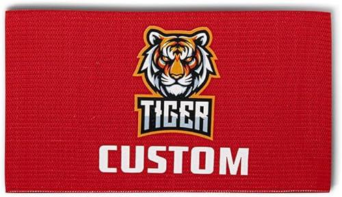 BYFDIY Custom Captain Arm Bands for Soccer Adjustable Personalized Name Team Logo Badge Football Arm Bands Soccer Sports Team Accessories Birthday Gifts for Team Leaders Teammates Youth Adult