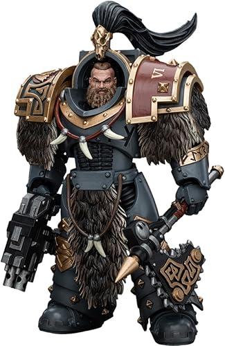 JOYTOY Warhammer 40K Space Wolves Varagyr Wolf Guard Squad Varagyr Terminator 4 Action Figure Mecha 1:18 Scale Joy Toy Collection Model 5.35 inch