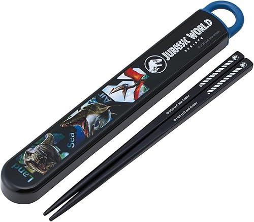 Skater ABS2AM-A Children's Jurassic World Reverse Chopsticks & Chopsticks Case Set, 6.5 inches (16.5 cm), Made in Japan