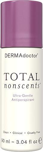 DERMAdoctor Antiperspirant for Women, Total NonScents Ultra-Gentle Unscented Antiperspirant for Sensitive Skin deodorant, Clinical Strength Deodorant For Women & Men; Hypoallergenic Roll On - 3.04 oz