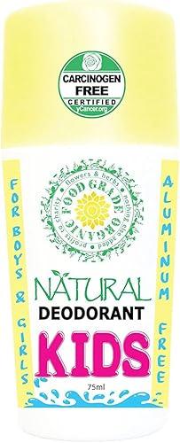 KIDS 100% Natural Organic Healthy Roll On Deodorant for Children Healing Detox Aluminum-Free Carcinogen Free Certified Vegan Paleo Keto Rollon non-toxic